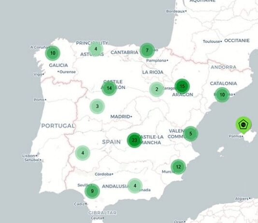 Die Hotspots von grünem Wasserstoff in Spanien dargestellt in einer kuriosen interaktiven Karte