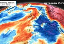 Die letzte Phase des Sommers bringt einen thermischen Schritt mit Höchsttemperaturen von 20 °C und Tiefsttemperaturen von 4 °C nach Spanien