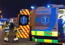 Drei Tote und zwei Schwerverletzte nach Kollision eines Kamikaze mit einem Auto und einem Motorrad in Madrid
