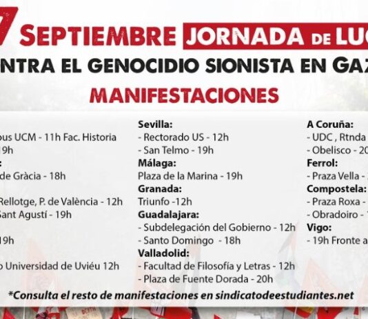 Pro-palästinensischer Studentenstreik in Spanien an diesem Freitag