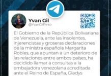 Venezuela beruft seinen Botschafter in Spanien zu Konsultationen zurück