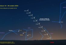 Der Komet C2023 A3 Tsuchinshan-ATLAS den sie ab diesem Samstag mit bloßem Auge in Spanien sehen können