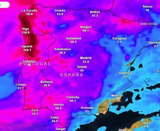 Die Regenfälle kehren diese Woche nach Spanien zurück