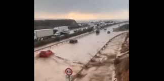 Die DANA kommt in Almeria an überflutete Straßen und überlaufende Flussbetten
