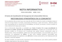 Die Valencianische Gemeinschaft ist wieder in Alarmbereitschaft Starke Stürme und Schneefall ab Dienstag