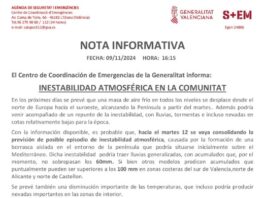 Die Valencianische Gemeinschaft ist wieder in Alarmbereitschaft Starke Stürme und Schneefall ab Dienstag