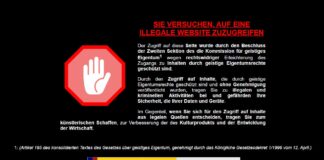 Dies ist der Hinweis den Sie sehen wenn Sie versuchen eine Piraten-Website in Spanien aufzurufen