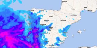 In den nächsten Stunden kommt es in mehreren Teilen Spaniens zu heftigen Regenfällen