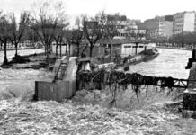 Als der Manzanares 1947 unkontrolliert durch Madrid floss