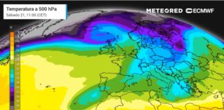 Eine DANA erreicht Spanien und wird einen Ansturm von polarer Luft und Regen verursachen