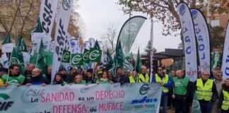 Tausende Beamte demonstrieren in Madrid um bei Muface ein neues Abkommen zu fordern