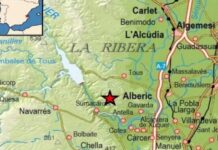Vier Erdbeben erschüttern das Innere der Ribera in der Provinz Valencia