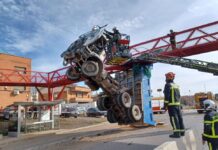 LKW Madrid Unfall