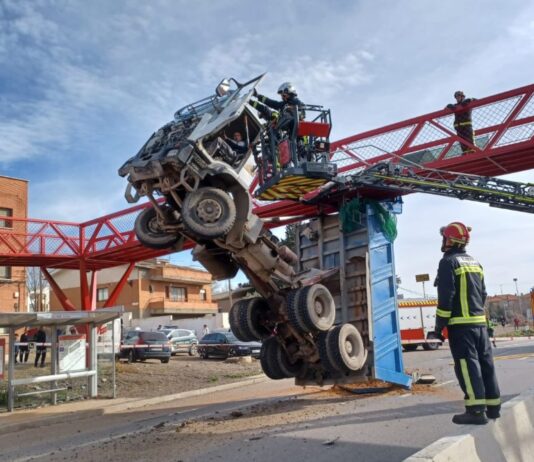 LKW Madrid Unfall