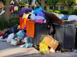 Madrid versinkt im Müll
