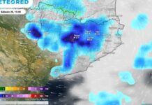 Gelbe Warnungen vor Wind und Regen in Katalonien, der Valencianischen Gemeinschaft und Aragonien für diesen Samstag