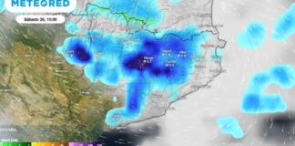 Gelbe Warnungen vor Wind und Regen in Katalonien, der Valencianischen Gemeinschaft und Aragonien für diesen Samstag
