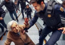 In Madrid wurde ein Polizist zu 39 Jahren Haft verurteilt, nachdem er eine ältere Frau die Treppe hinunter gestoßen hatte