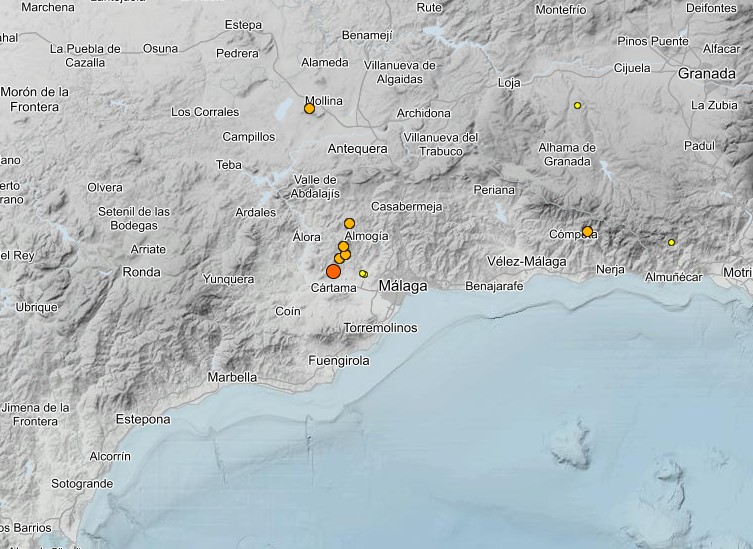 Seismische Aktivität in Málaga: Erdbebenserie bis 3,2 Grad registriert