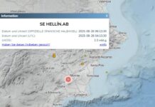 Leichtes Erdbeben der Stärke 2,2 erschüttert die Nacht in Alicante