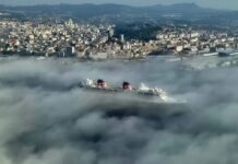 Das Geisterschiff von Vigo? Kreuzfahrtschiff verschwindet im dichten Küstennebel